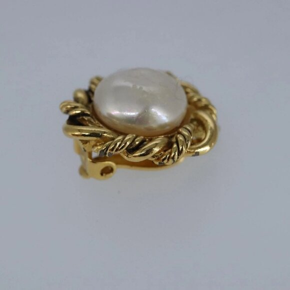 CHANEL Earring metal Gold CC Auth bs20026 - Picture 4 of 15